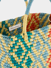 Sensi Studio Canasta Patterned Medium Handbag with Leather Strap