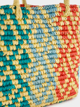 Sensi Studio Canasta Patterned Medium Handbag with Leather Strap