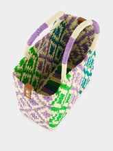 Sensi Studio Canasta Patterned Medium Handbag with Leather Strap