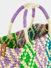 Sensi Studio Canasta Patterned Medium Handbag with Leather Strap