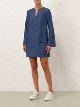 Zimmermann Railway Blue Wylie Denim Tunic Dress