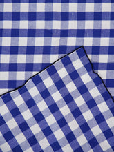Maison de Vacances Blue Bourdon Black Mesh Gingham Rectangular Large Tablecloth