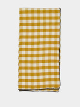Maison de Vacances Yellow Bourdon Black Mesh Gingham Rectangular Large Tablecloth
