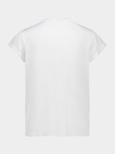 James Perse White Deep V-Neck Cotton T-Shirt