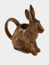 Quail Ceramics Brown Hand-Painted Stoneware Hare Jug