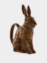 Quail Ceramics Brown Hand-Painted Stoneware Hare Jug