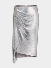 Rabanne Silver Chainmail Draped Skirt