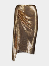 Rabanne Metallic Ruched Skirt