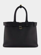 Prada Large Buckled Leather Handbag