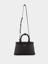 Prada Black Small Leather Handbag With Buckle Straps