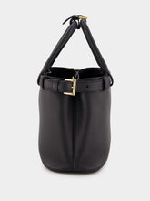 Prada Black Small Leather Handbag With Buckle Straps