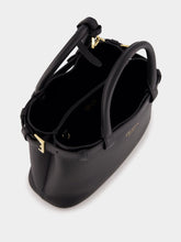 Prada Black Small Leather Handbag With Buckle Straps