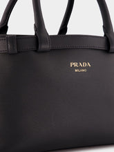 Prada Black Small Leather Handbag With Buckle Straps