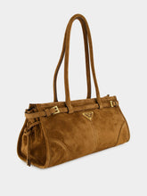 Prada Cocoa Brown Suede Medium Handbag
