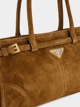 Prada Cocoa Brown Suede Medium Handbag