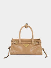 Prada Bonnie Mini Leather Handbag Cameo