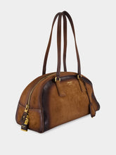 Prada Cocoa Brown Suede Medium Bowling Bag