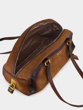 Prada Cocoa Brown Suede Medium Bowling Bag