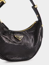 Prada Black Arqué Naplak Leather Shoulder Bag