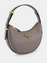 Prada Argilla Grey Arqué Small Leather Bag