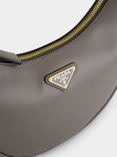 Prada Argilla Grey Arqué Small Leather Bag