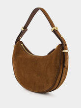 Prada Cocoa Brown Suede Arqué Shoulder Bag