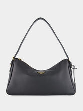 Prada Black Soft Grain Leather Shoulder Bag