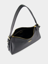 Prada Black Soft Grain Leather Shoulder Bag