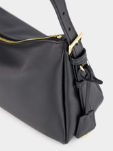 Prada Black Soft Grain Leather Shoulder Bag
