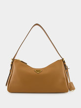 Prada Caramel Soft Grain Leather Shoulder Bag