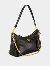 Prada Black Glossy Leather Mini Shoulder Bag