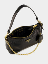 Prada Black Glossy Leather Mini Shoulder Bag