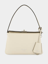 Prada Chalk White Midi Saffiano Leather Bag