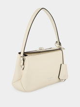 Prada Chalk White Midi Saffiano Leather Bag