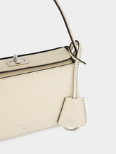 Prada Chalk White Midi Saffiano Leather Bag
