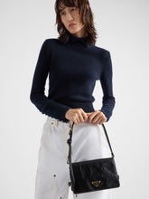 Prada Black Glossy Leather Shoulder Bag