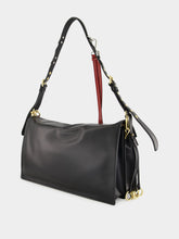 Prada Black Soft Sound Leather Shoulder Bag with Charms