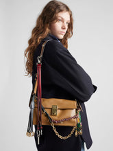 Prada Caramel Soft Sound Small Leather Shoulder Bag with Charms