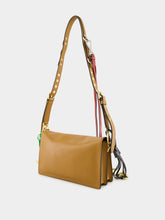 Prada Caramel Soft Sound Small Leather Shoulder Bag with Charms