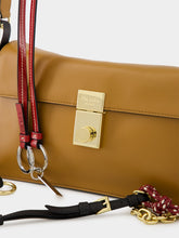 Prada Caramel Soft Sound Small Leather Shoulder Bag with Charms