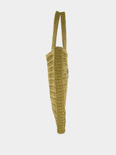 Prada Triangle-Logo Raffia Tote