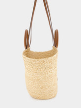 Prada Large Raffia and Leather Shopping Bag