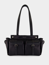 Prada Black Route Medium Leather Tote Bag
