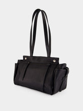 Prada Black Route Medium Leather Tote Bag