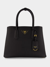 Prada Black Small Saffiano Leather Double Bag
