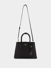 Prada Black Small Saffiano Leather Double Bag