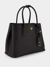 Prada Black Small Saffiano Leather Double Bag
