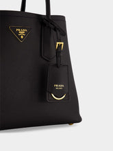 Prada Black Small Saffiano Leather Double Bag