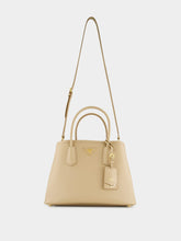 Prada Sand Beige Medium Double Saffiano Leather Bag