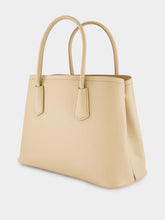 Prada Sand Beige Medium Double Saffiano Leather Bag